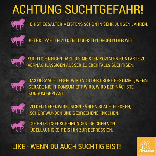 ACHTUNG SUCHTGEFAHR PFERD