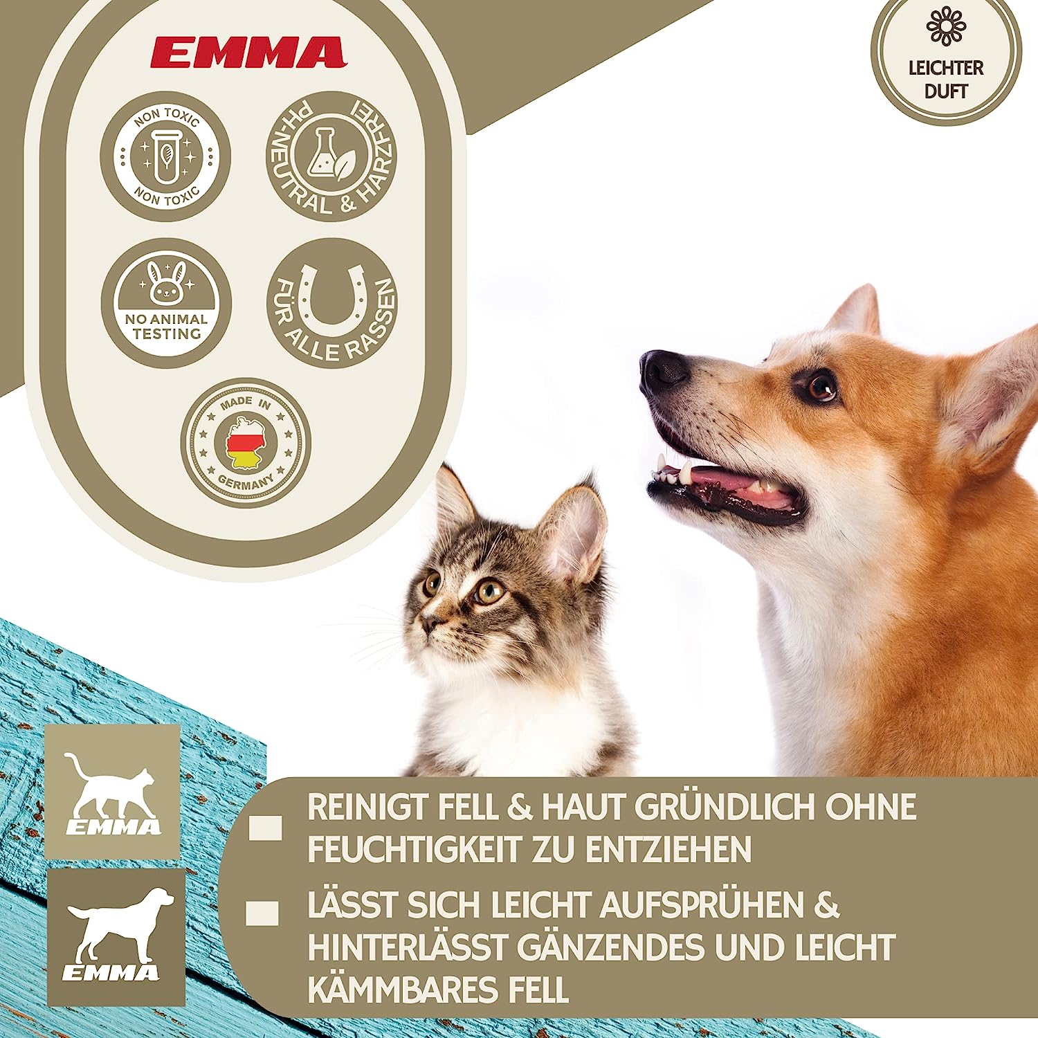 EMMA Entfilzungsspray Hunde I Entfilzungsspray Katze - Hunde Pflege I Fellpflege Hund Katze für Langhaar zum Entfilzen I Pflegespray Haare Hund Katze Welpen I Entfilzer für Hunde I Fellspray 2 * 250ml6.jpg