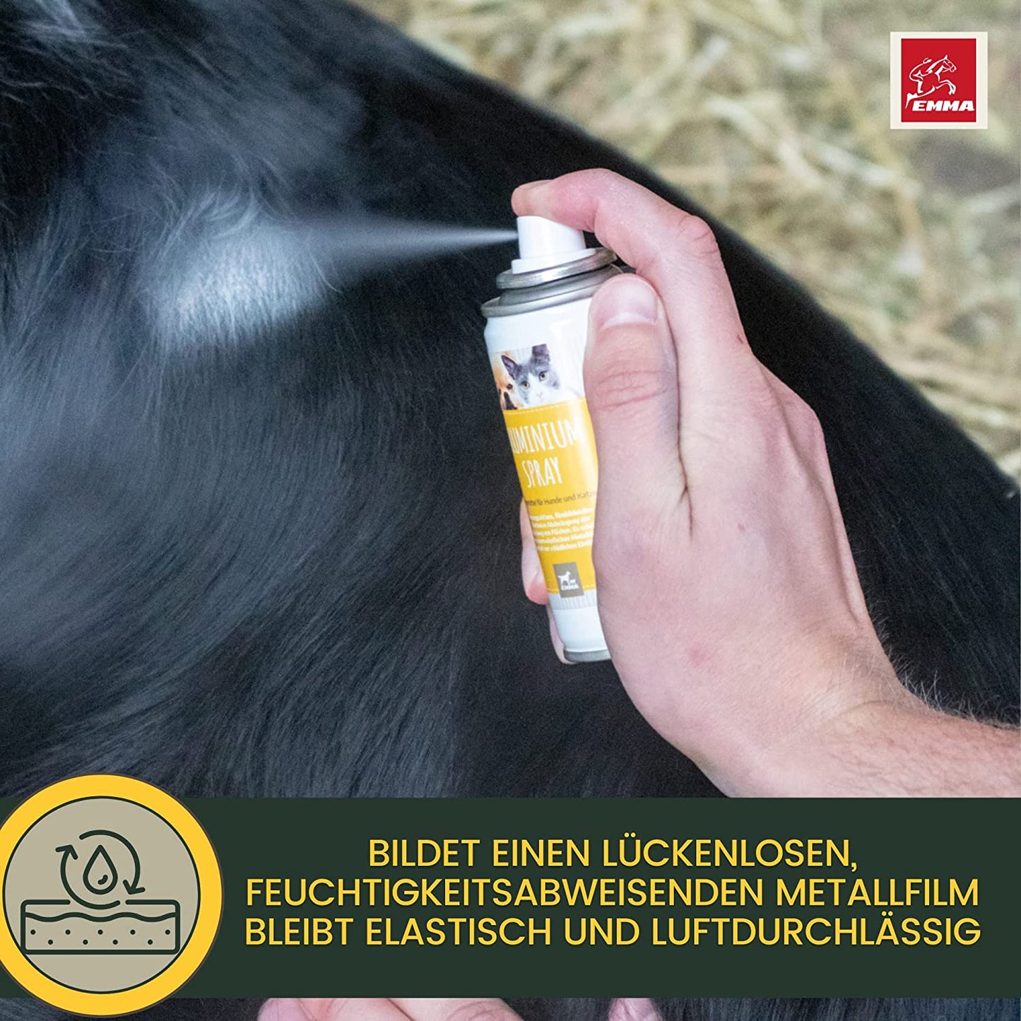 EMMA Alu 55 Barrier Silberspray für Tiere I Wundspray zum Wundschutz Hund Katze Haustier I Silber Spray Wundheilung I Aluminium Spray Wunddesinfektion I Sprühpflaster atmungsaktiv t Sprühverband Wundversorgung