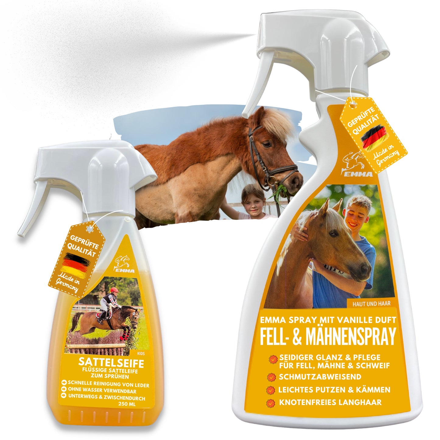 Mähnenspray_Pferde_Sattelseife_Lederfett_farblos_Lederbalsam_Lederreiniger_Lederpflege Sofa_Spray_Vanille Duft_Glanzspray_für_Mähne_Schweif_Schweifspray_für_Pferde1