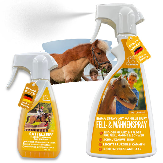 Mähnenspray_Pferde_Sattelseife_Lederfett_farblos_Lederbalsam_Lederreiniger_Lederpflege Sofa_Spray_Vanille Duft_Glanzspray_für_Mähne_Schweif_Schweifspray_für_Pferde1