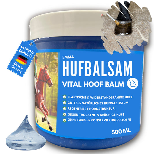 EMMA Hufpflege für Pferde mit Wallnuss Öl 500ml Huffett für Pferde I Hufbalsam gesunde Hufe I Huffestiger gegen trockene Hufe  Strahlfäule Perd I Hufsalbe für Pferde  Pferde Zubehör für Hufwachstum.jpg