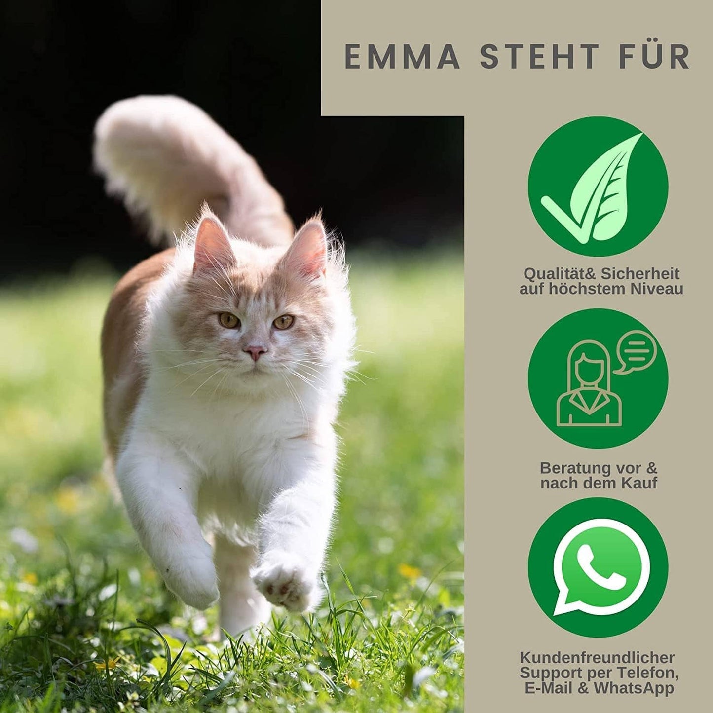 Ohrenreiniger Katze – Sanfte Ohrenpflege mit Kamille – 100 ml – EMMA – zur Pflege & täglichen Versorgung – EMMA Care
