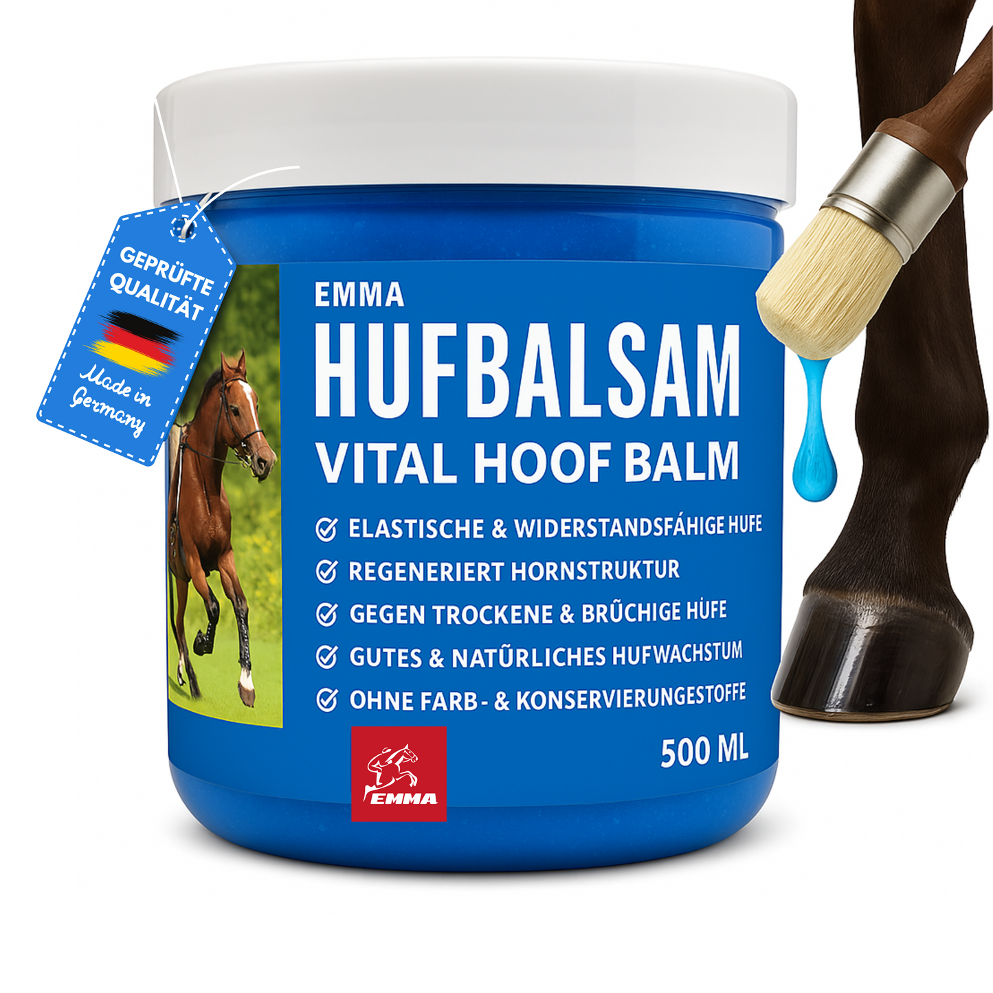 Hufbalsam für Pferde, Hufpflege für gesunde Hufe  500ml