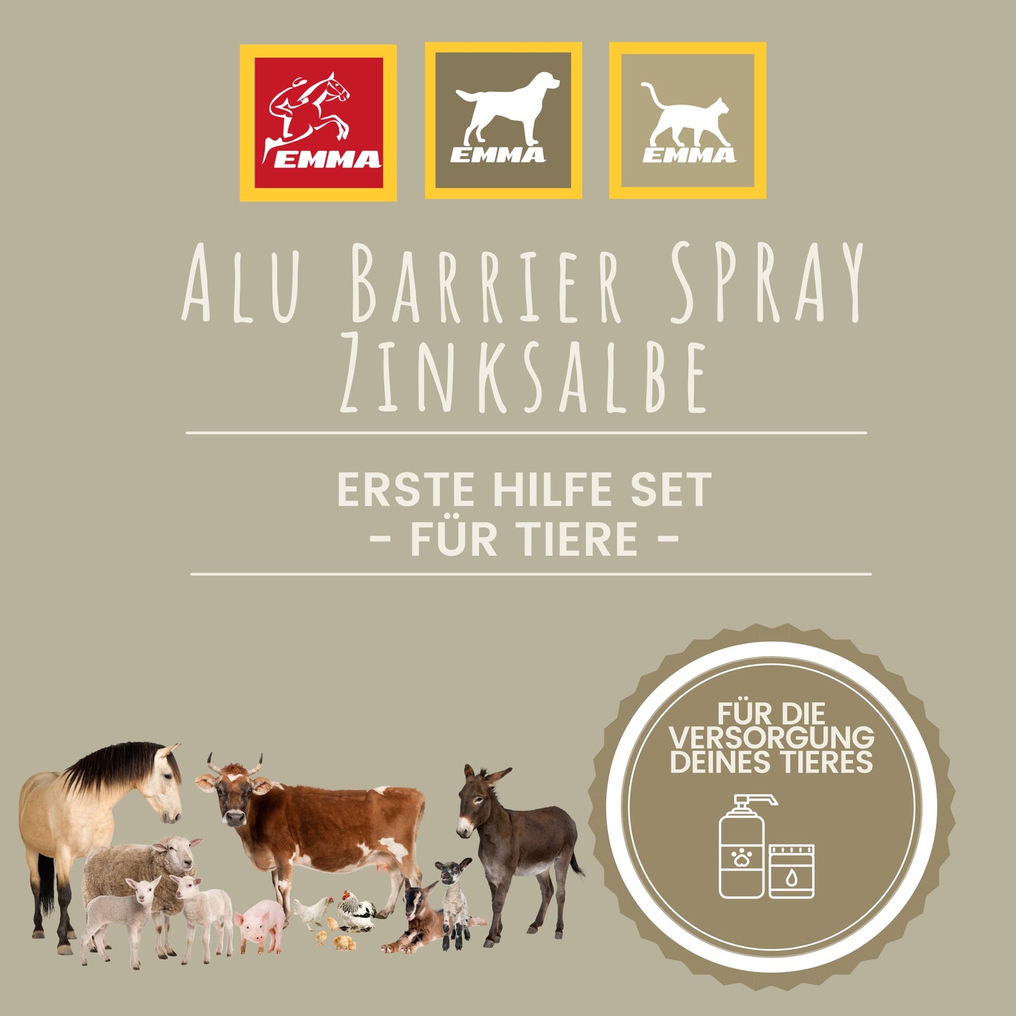 Erste Hilfe Set Silberspray Zinksalbe Hund