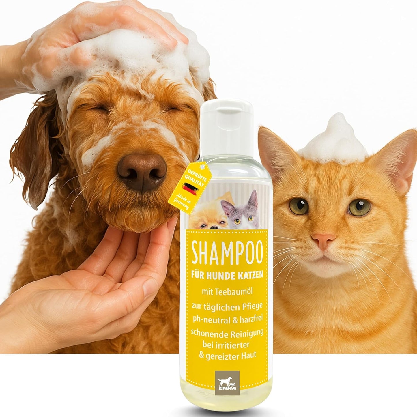 Teebaumöl Shampoo, Fellpflege für Hunde & Katzen 250 ml