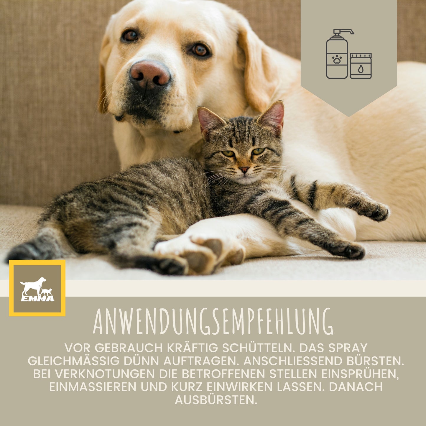 fellpflege entfilzungsspray hund katze 250ml