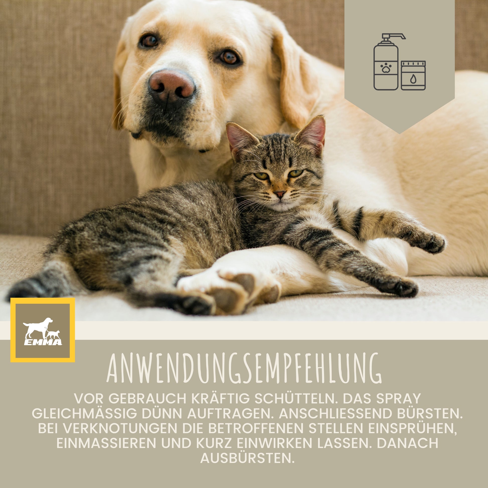 fellpflege entfilzungsspray hund katze 250ml