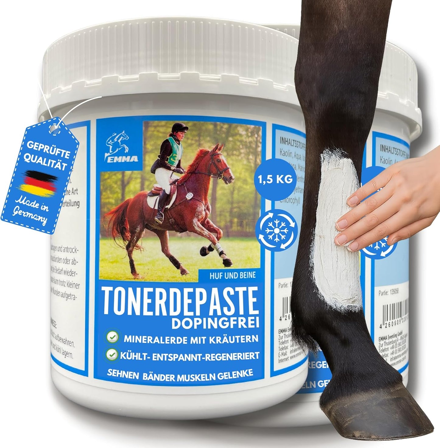 essigsaure Tonerde ⇒ Tonerde Pferd I Cool Clay dopingfrei 2*1,5 Kg