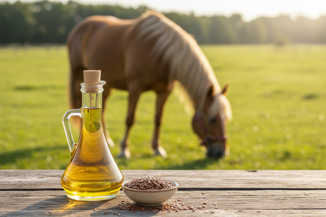 Öle in der Pferdefütterung – Leinöl, Omega-3 & Co. für gesunde Pferde | EMMA CARE