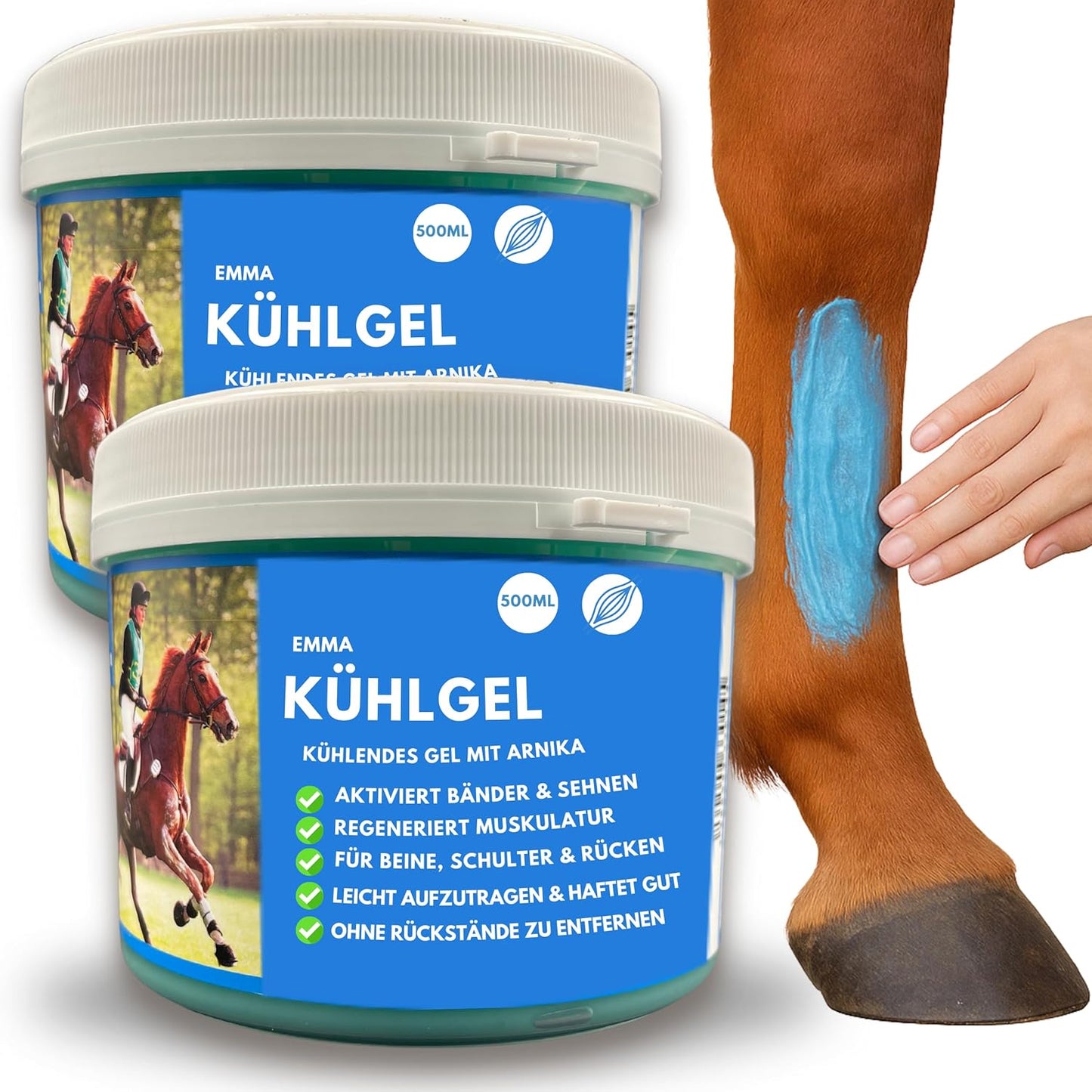 Pferdebalsam kühlend, Kühlgel mit Arnika für Pferde 2x500ml