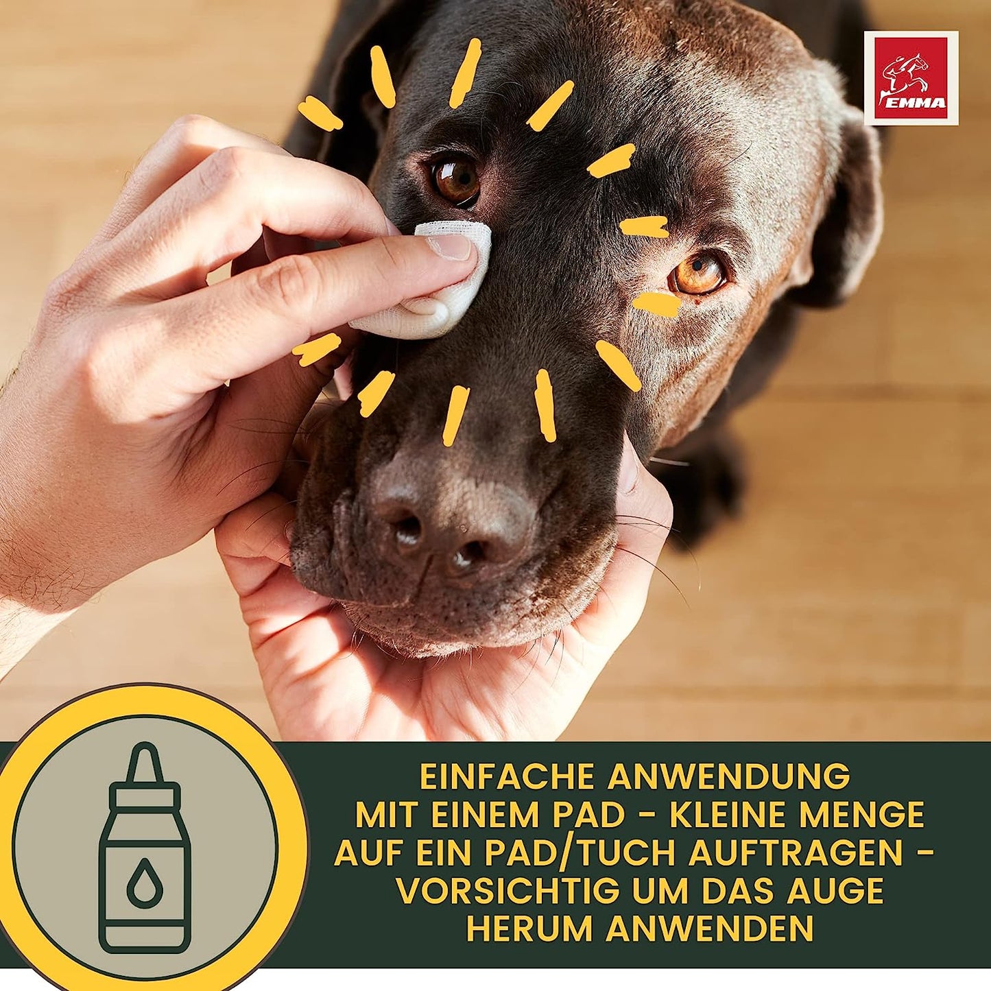 Augentropfen Hund - Augenpflege Hunde - Augenreiniger - Tränenfleckentferner Hund Staub Schmutz - Augen Reinigung & Pflege Tränenflecken - Alternativ Augensalbe Hunde Pflege beugt Entzündung vor 100ml5.jpg
