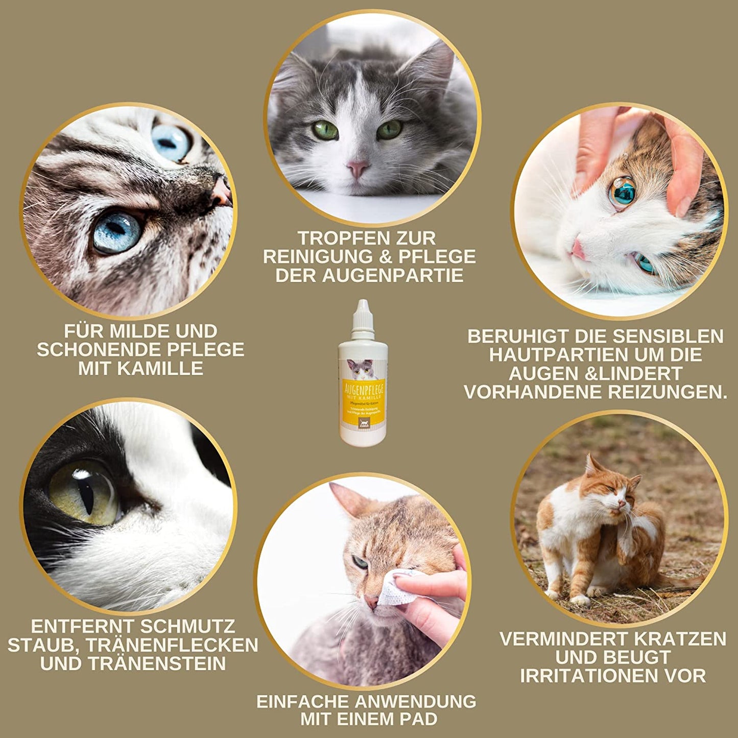 Augenreiniger I Augen-Pflege für Katzen I mild & schonend 100ml