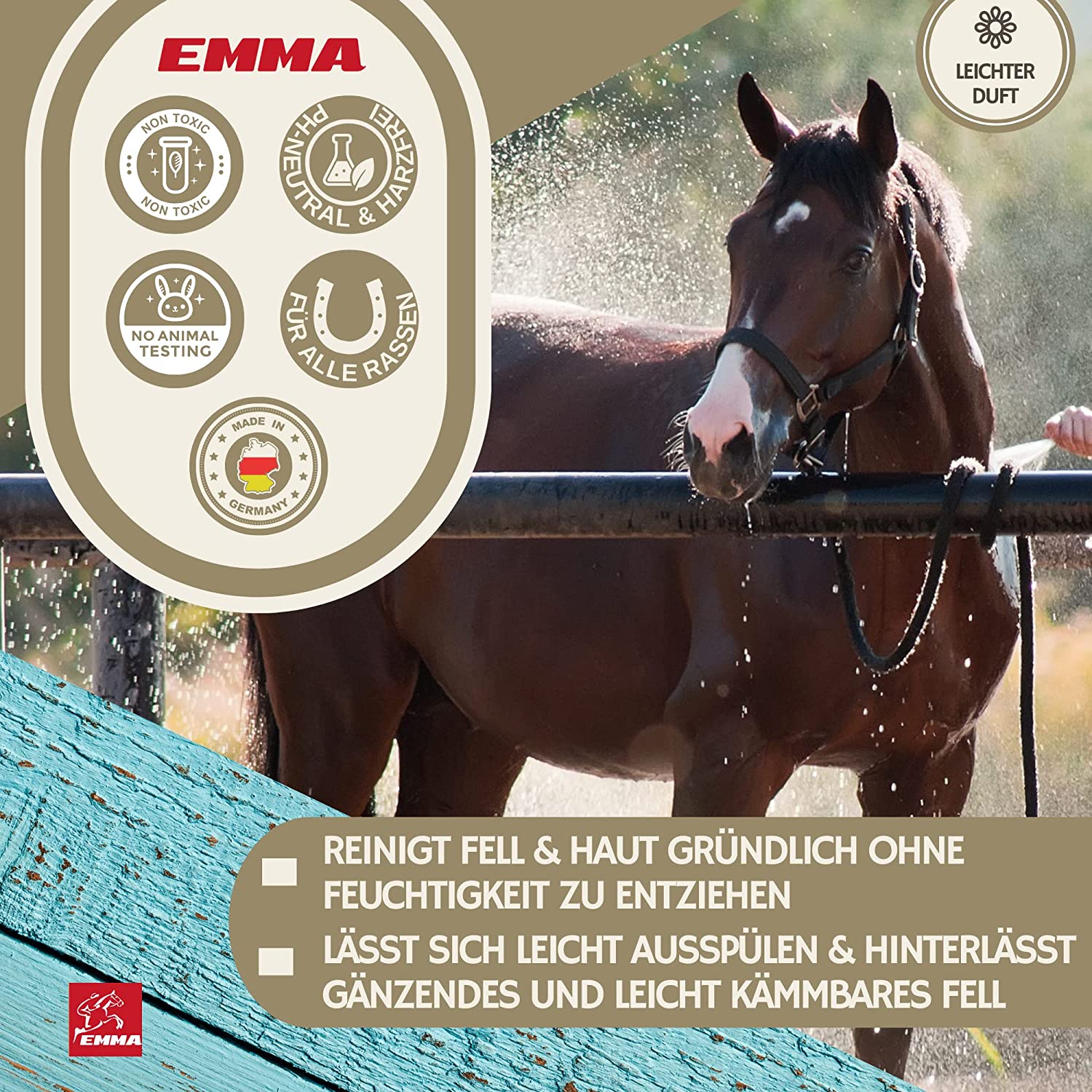 EMMA 23 Tea Tree Shampoo Pferdeshampoo mit Teebaumöl für Hunde Pferde 2,5l Kanister mildes Pferde Shampoo ph neutral I Pferdepflege Set glänzendes Fell Hundeshampoo für trockene & irritierte Haut Fellpflege4.jpg