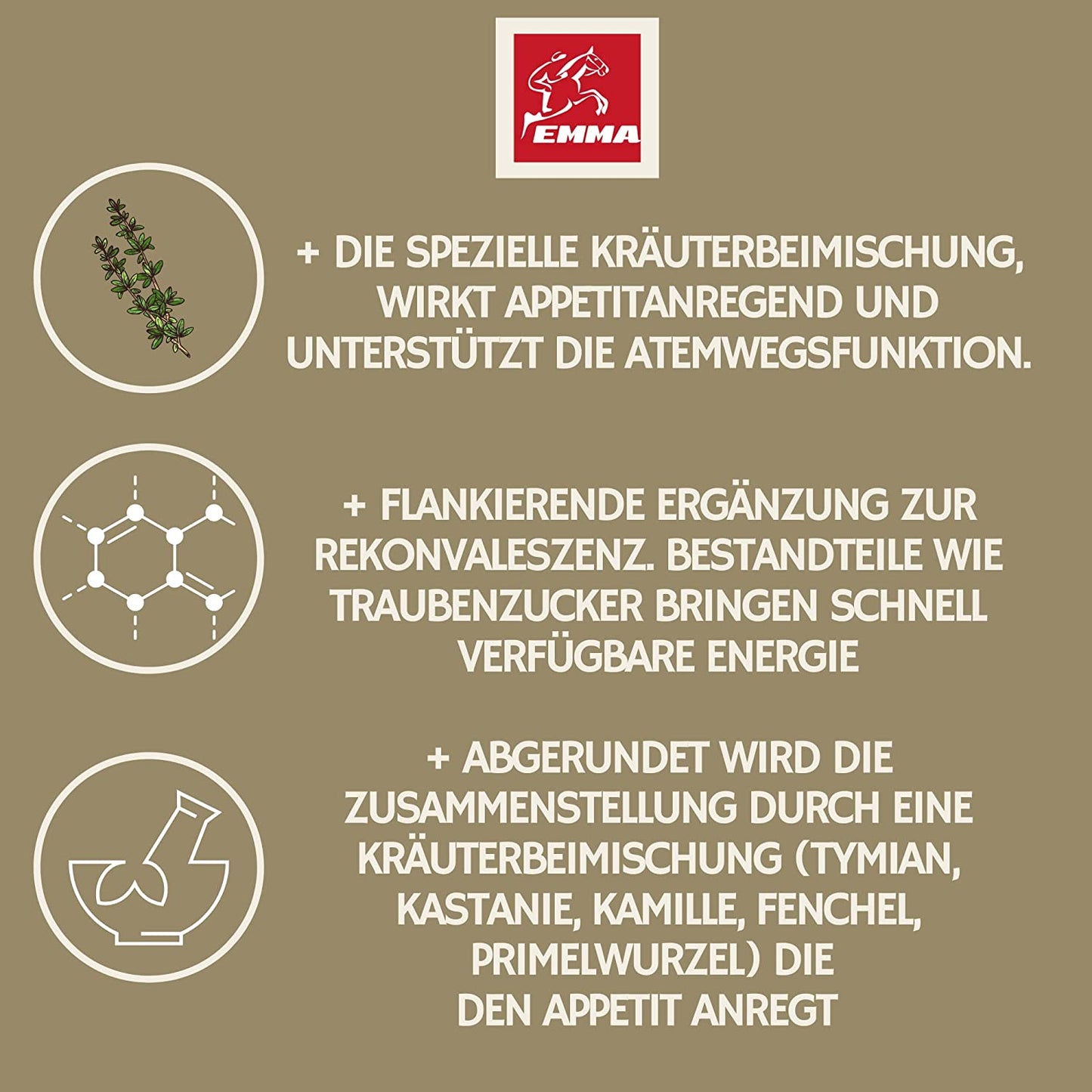EMMA Breath Sirup Hustensaft Pferd - Sirup Bronchialkräuter Pferd Thymian Fenchel Schleimlöser Pferd I Atemwegskräuter Pferd Husten I bei Husten Pferd freie Atemwege I Atemkräuter I Hustenkräuter Pferd Husten 