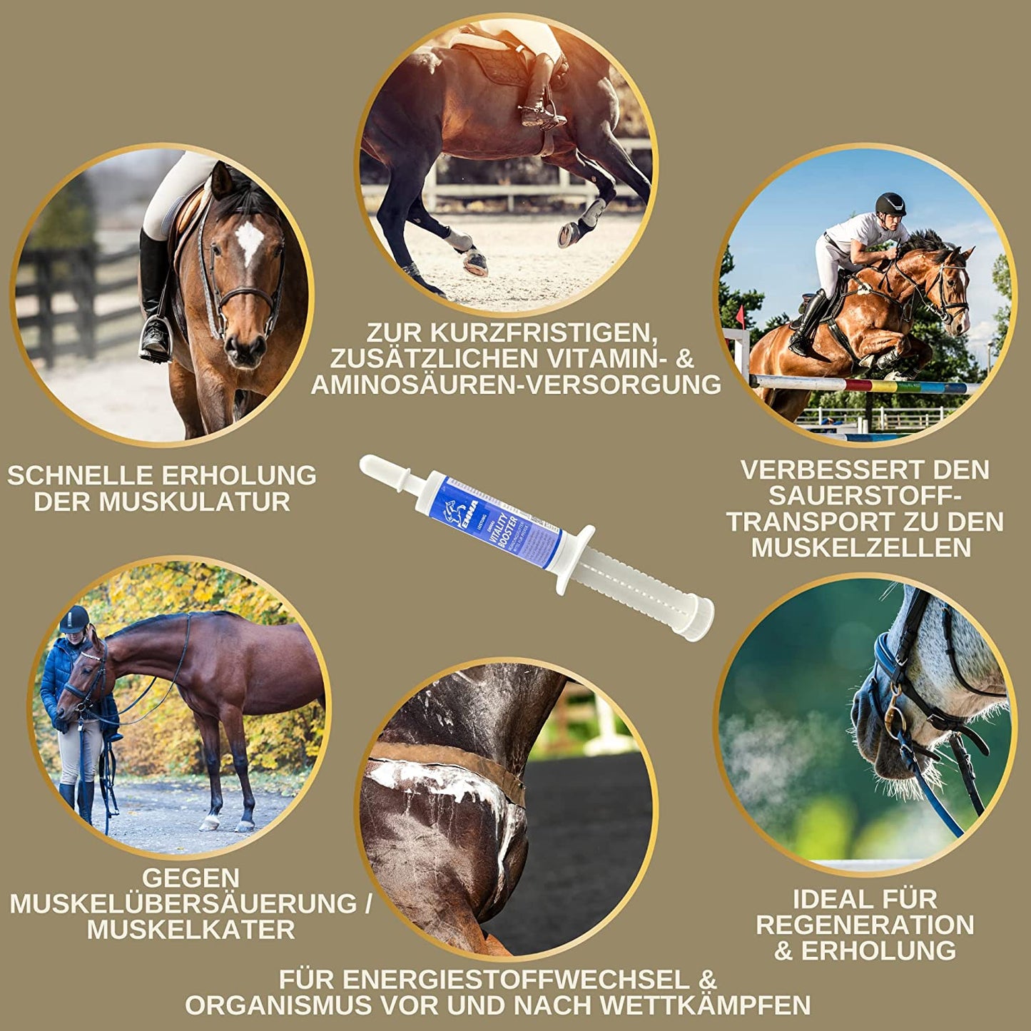 EMMA Amino 33 Booster  Amino Pferd Paste I Aminosäuren und Vitamine I Carnitin & Methionin plus Vitamin E I Muskelaufbau Pferd I Stärkung & Erholung Muskulatur Regeneration & schnelle Energie für die Muskeln Pferde 2*30ml5.jpg