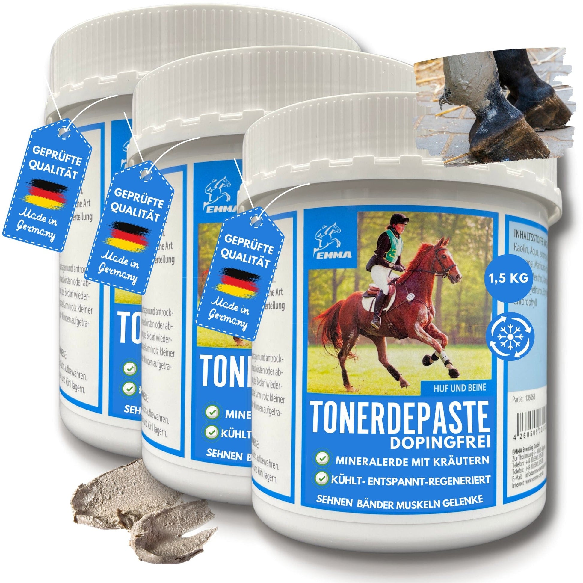 essigsaure tonerde zelt imprägnieren Essigsaure Tonerde Pferd 3x1,5kg dopingfrei – Großes Sparset