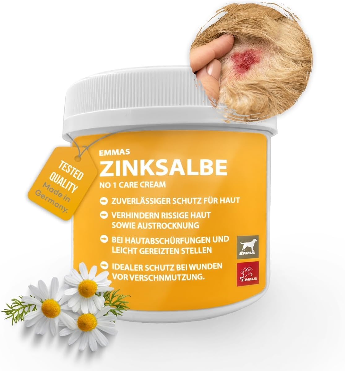 Zinksalbe für Pferd & Hunde, Zinkpaste bei Hautreizung,  250ml