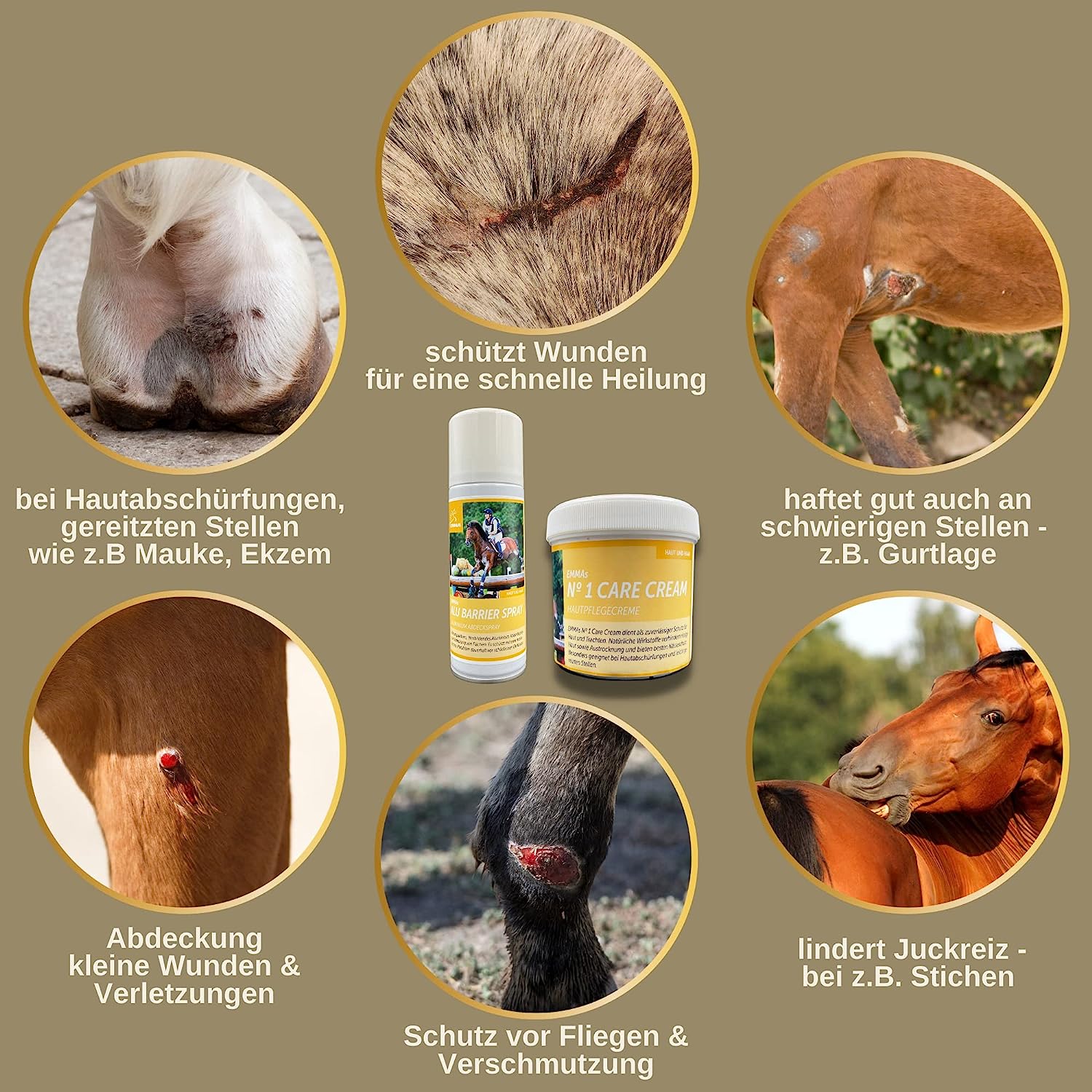 EMMA No 1 Zinksalbe 1 Wundsalbe Wundcreme Hund Katze Pferd I Zinkpaste offene Wunde I Ekzem Zink Salbe gegen Juckreiz I Zinkcreme Wundheil I Zinkbalsam Wundheilung I Wund und Heilsalbe Tiere 250ml 