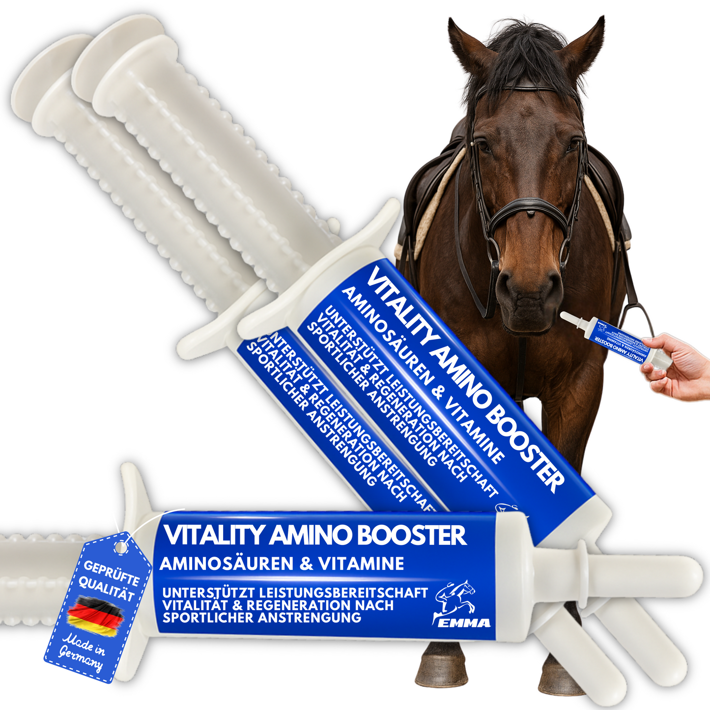 Aminosäure Booster Ergänzungsfutter Pferd, top Regeneration 3er Pack