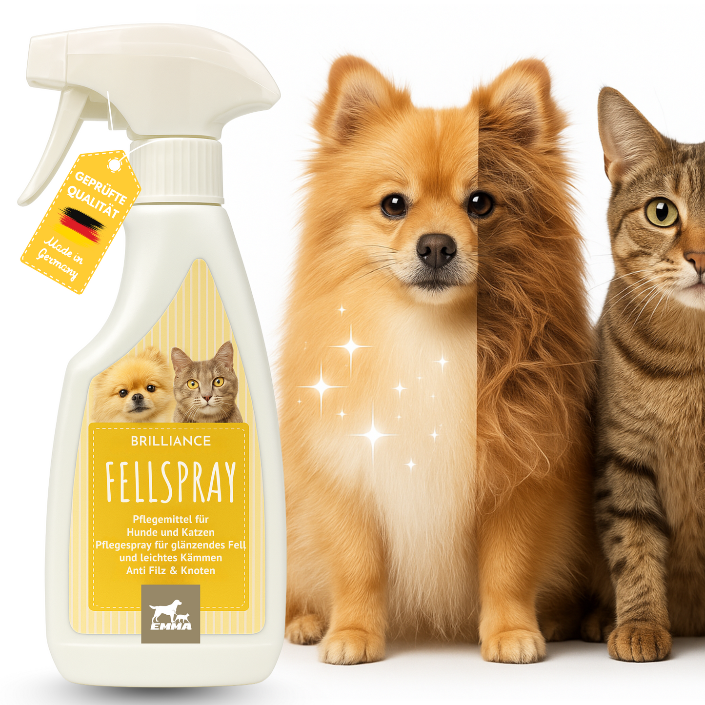 Entfilzungsspray I Fellspray für Hunde und Katzen,  Kämmhilfe 250ml