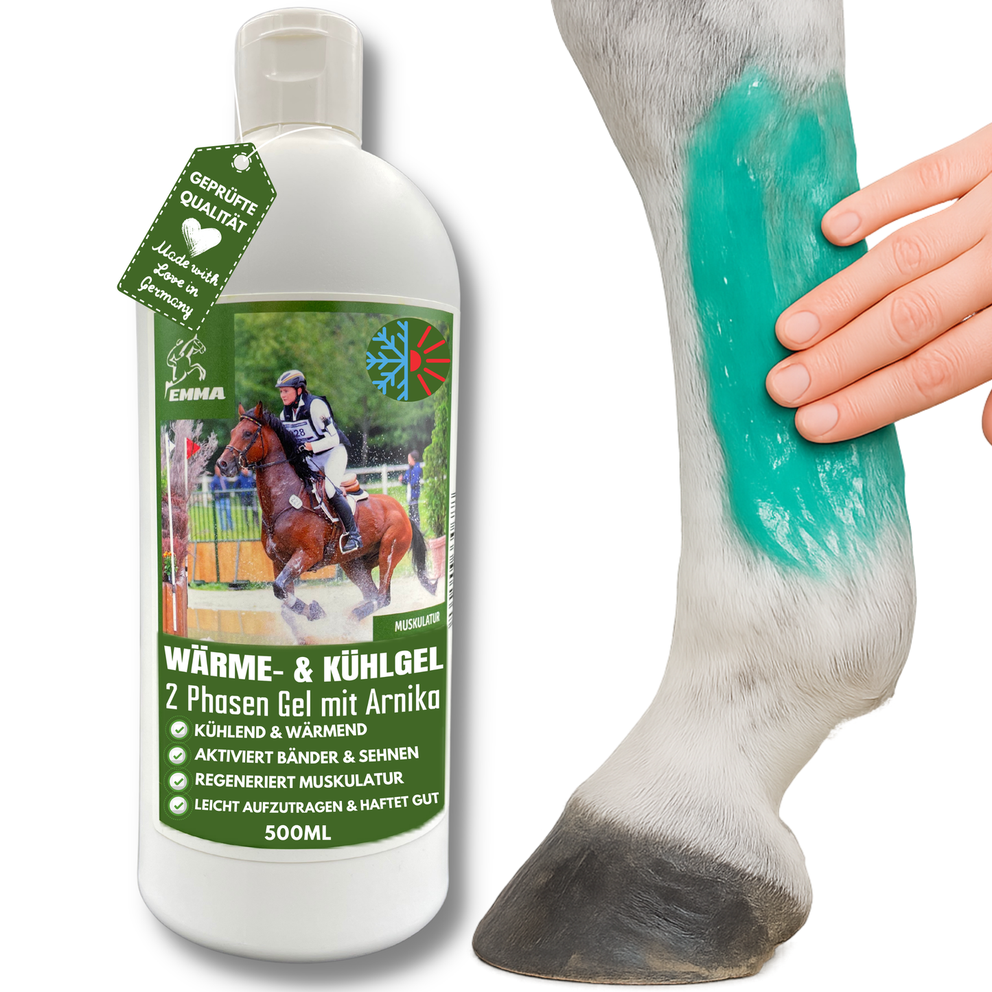 Pferdebalsam wärmend & kühlend,  Wärmesalbe & Kühlgel  500 ml