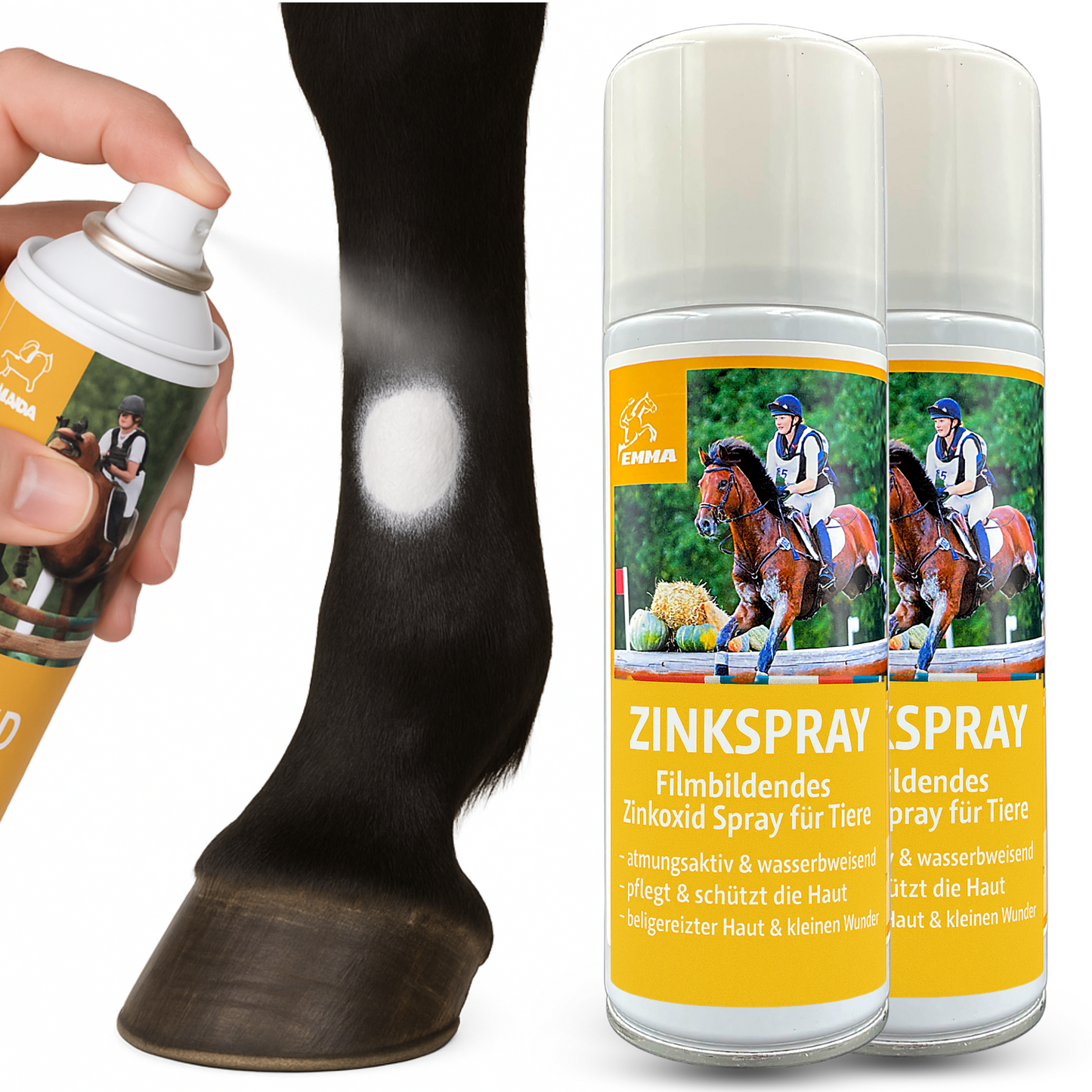 Zinkspray für Pferde I Wundspray zum Schutz & Abdeckung von Wunden 2x200ml