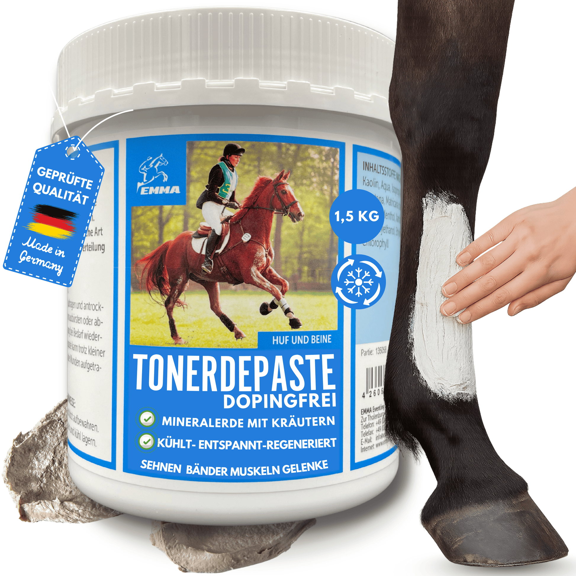 essigsaure tonerde zelt imprägnieren Tonerde Paste Pferd dopingfrei – Essigsaure Tonerde kühlend – 1,5kg