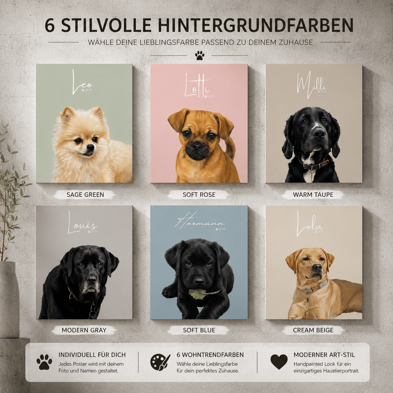 Personalisiertes Haustierportrait – Dein Lieblingsmoment als stilvolles Art Poster