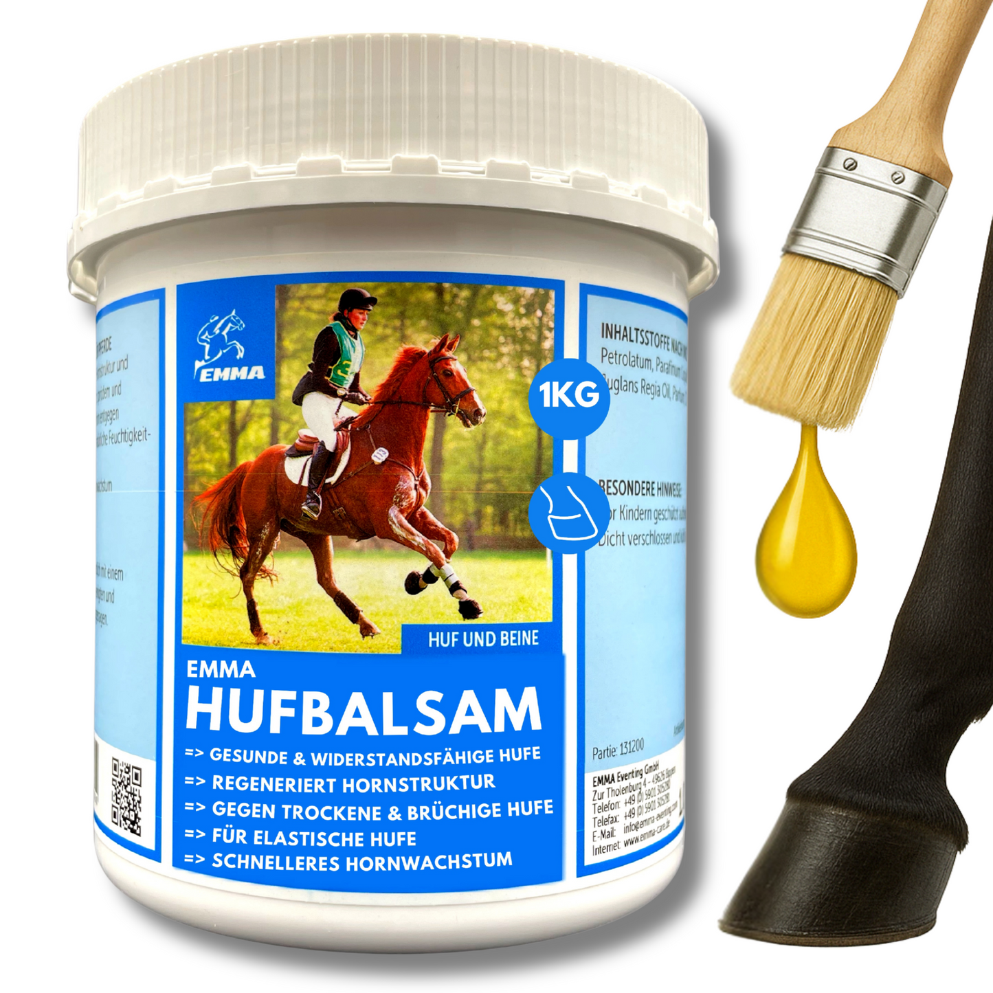 Hufbalsam für Pferde, Hufpflege für gesunde Hufe, Huffett  1000ml