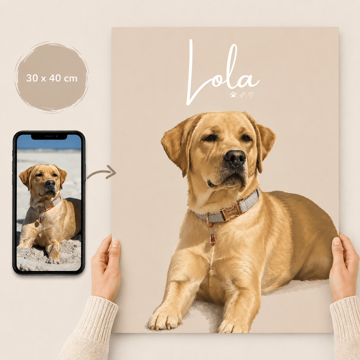 Personalisiertes Haustierportrait – Dein Lieblingsmoment als stilvolles Art Poster