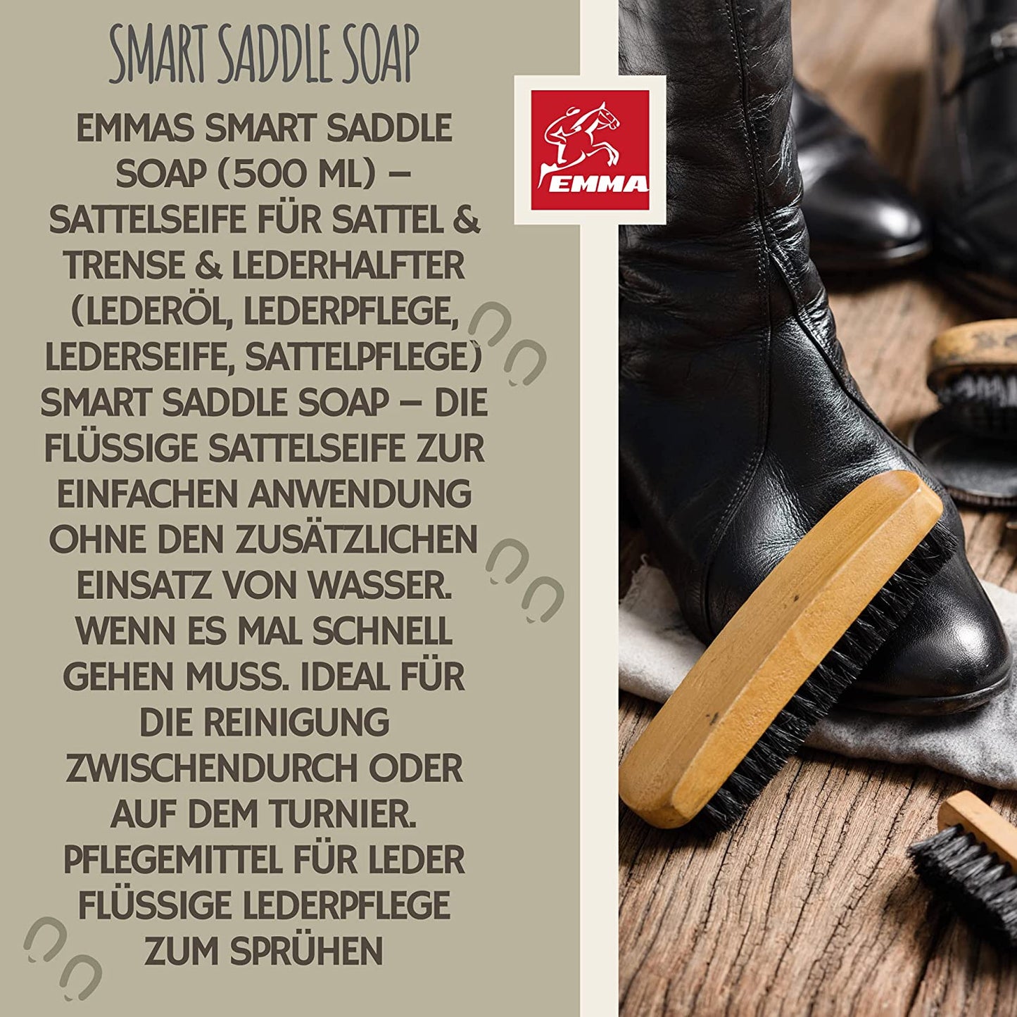 Lederpflege Set I Sattelseife & Lederöl farblos I Lederreinigung Sattel Trense Auto Schuhe Sofa I imprägniert & pflegt Leder I Lederseife flüssig I Lederreiniger I Lederbalsam I Sattelfett 2x500 ml