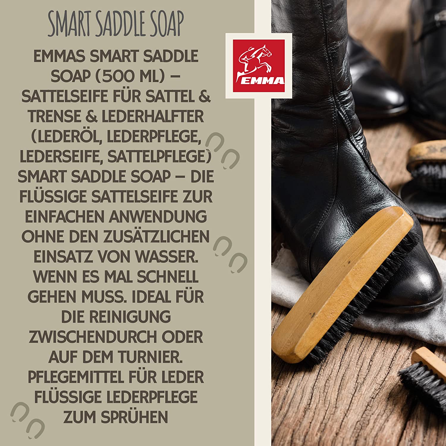 Lederpflege Set I Sattelseife & Lederöl farblos I Lederreinigung Sattel Trense Auto Schuhe Sofa I imprägniert & pflegt Leder I Lederseife flüssig I Lederreiniger I Lederbalsam I Sattelfett 2x500 ml