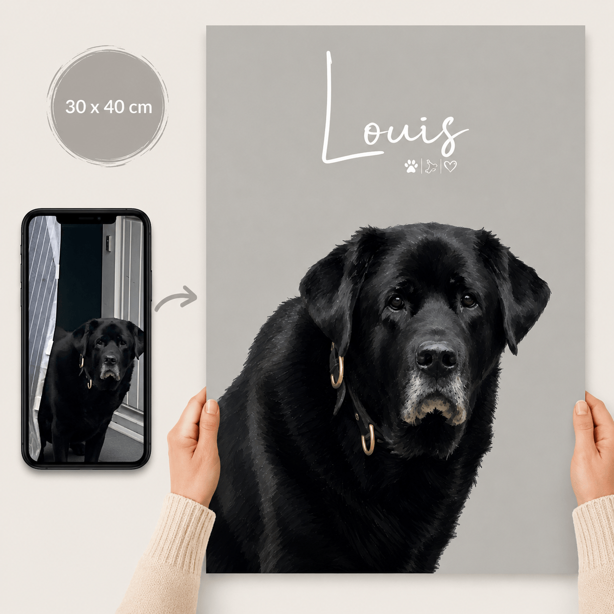 Personalisiertes Haustierportrait – Dein Lieblingsmoment als stilvolles Art Poster
