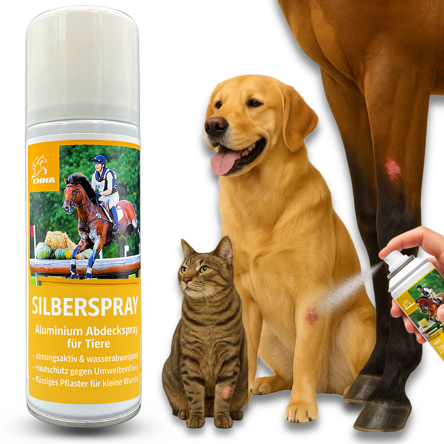Silberspray für Pferd & Hunde, Wundspray Wundverband 200ml