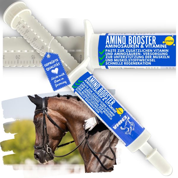 EMMA Amino 33 Booster Amino Pferd Paste I Aminosäuren und Vitamine I Carnitin & Methionin plus Vitamin E I Muskelaufbau Pferd I Stärkung & Erholung Muskulatur Regeneration & schnelle Energie für die Muskeln Pferde 2*30ml5.jpg